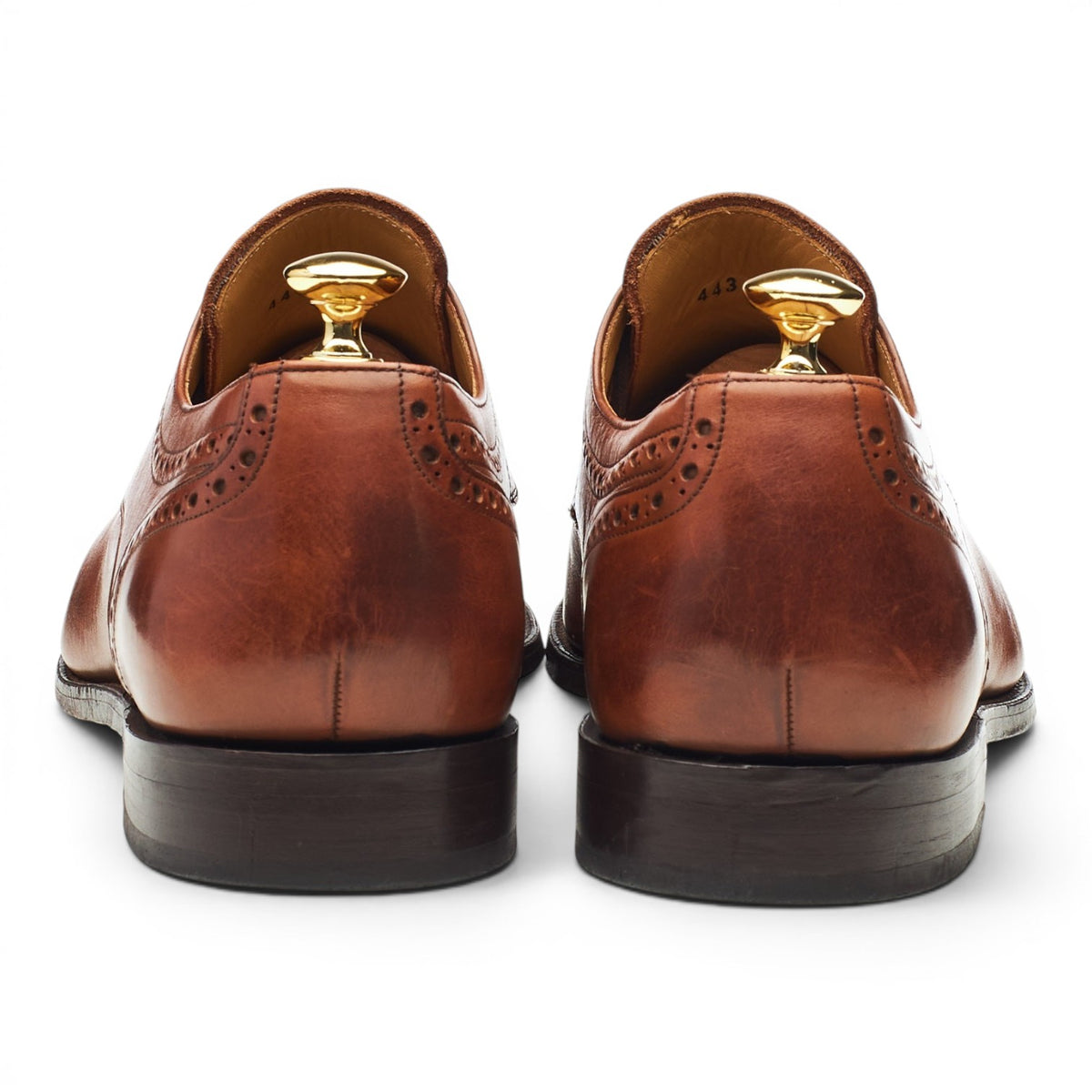 'Leo' Tan Brown Leather Derby Brogues UK 10 G