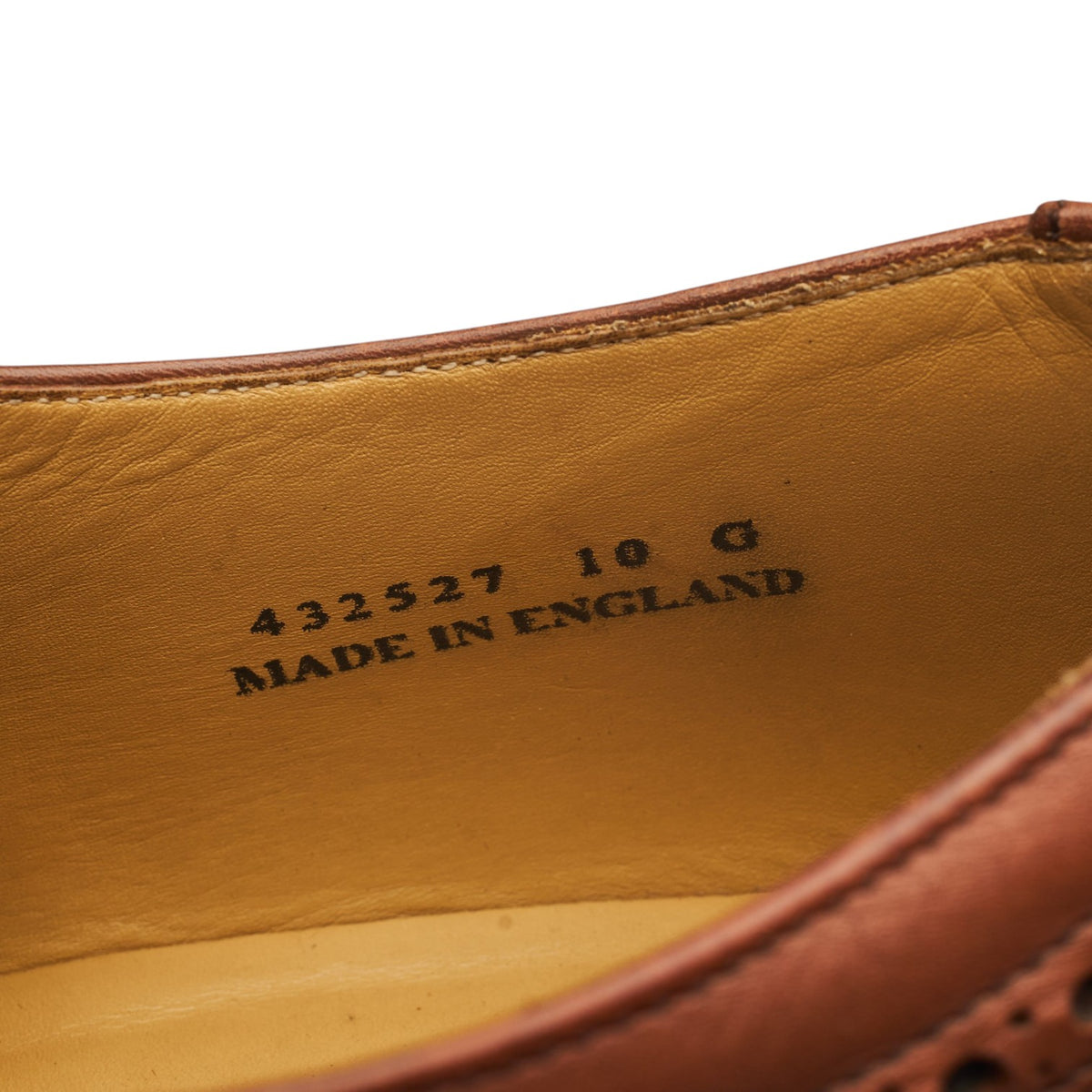 'Leo' Tan Brown Leather Derby Brogues UK 10 G