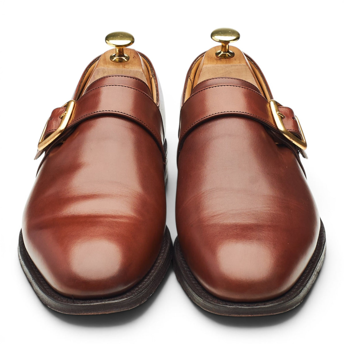 'Westbury' Brown Leather Monk Strap UK 8 F