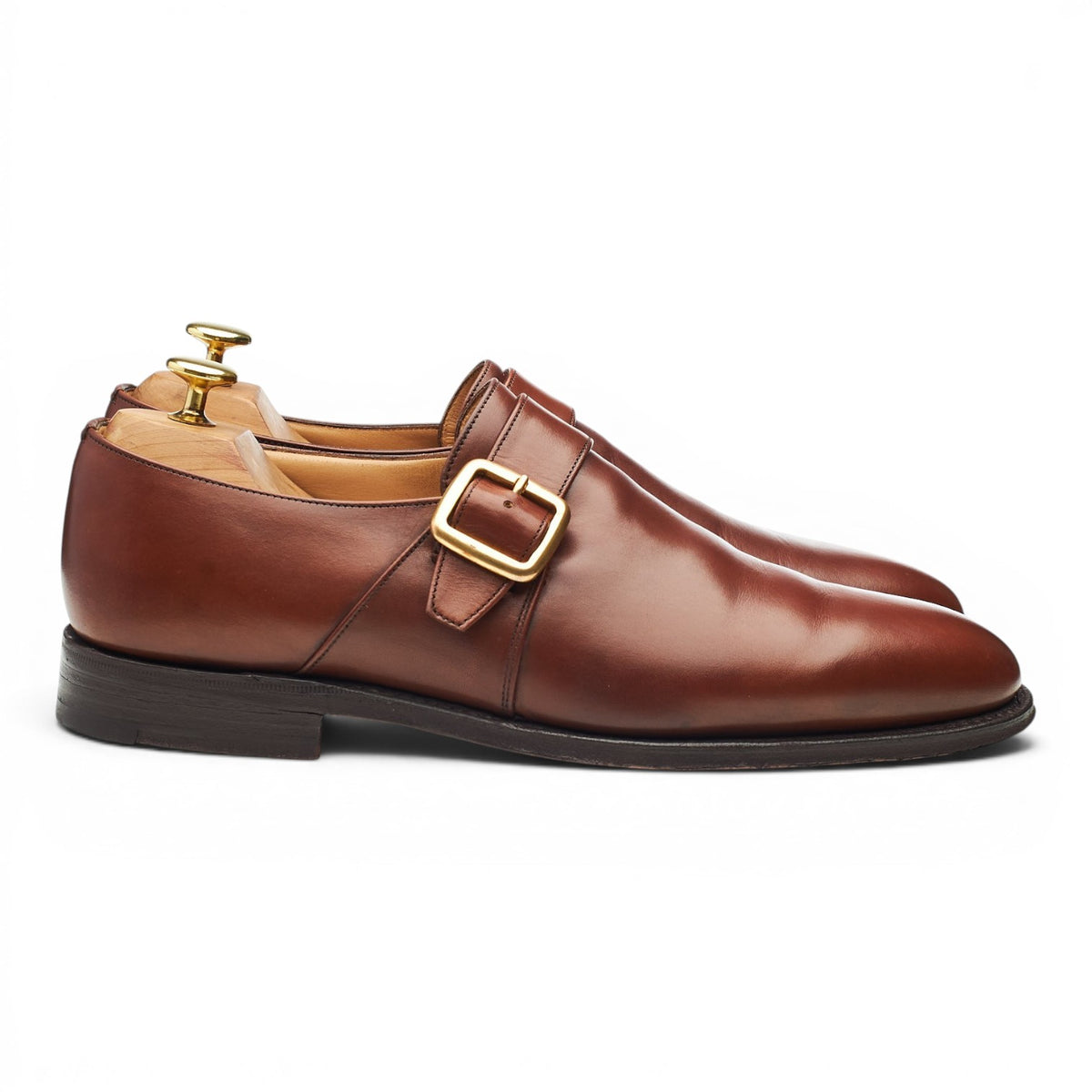 'Westbury' Brown Leather Monk Strap UK 8 F