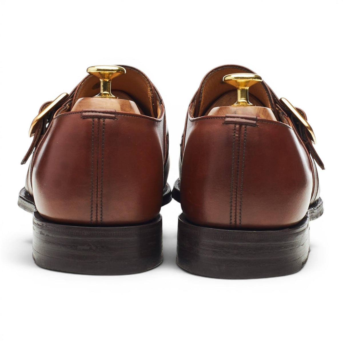 'Westbury' Brown Leather Monk Strap UK 8 F