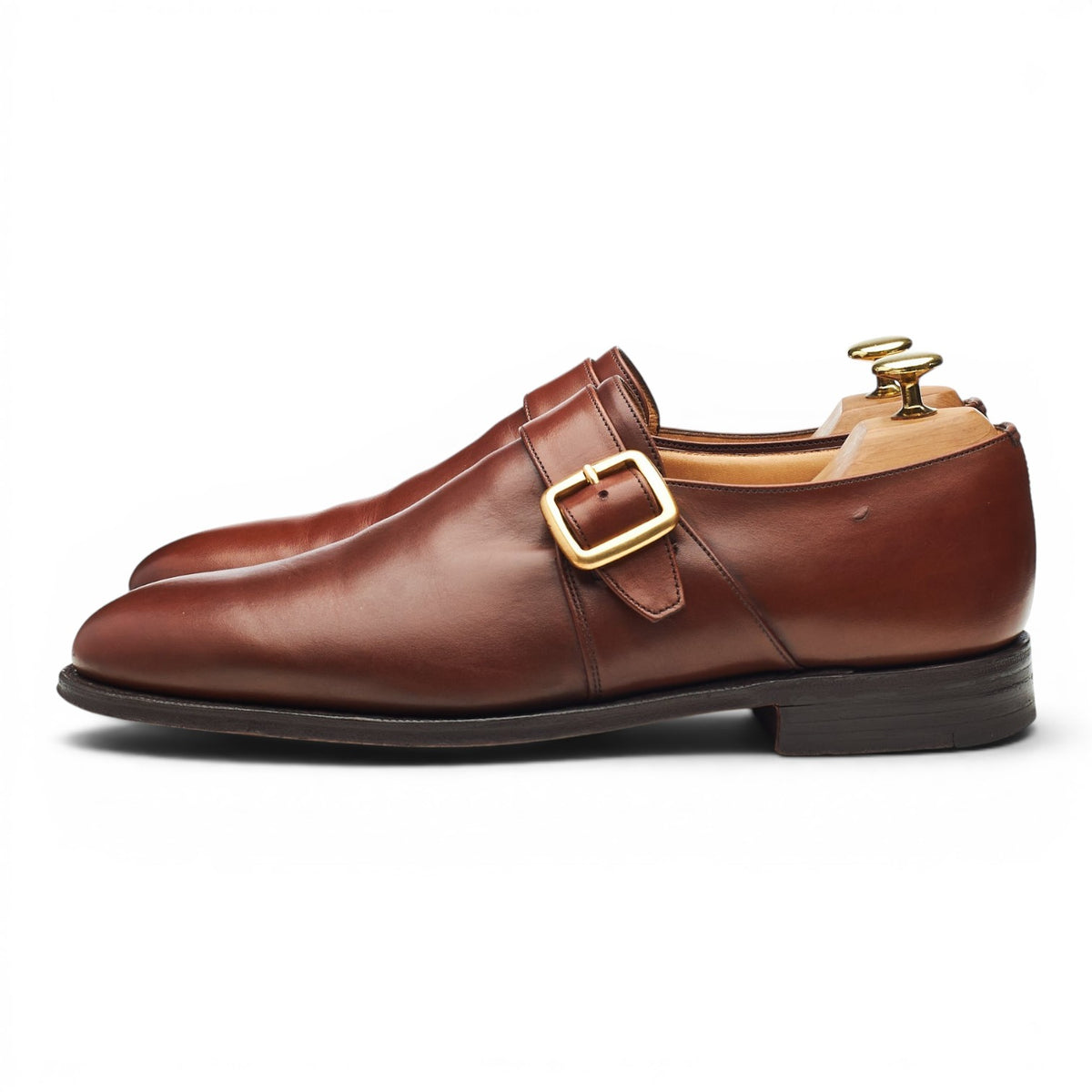 'Westbury' Brown Leather Monk Strap UK 8 F