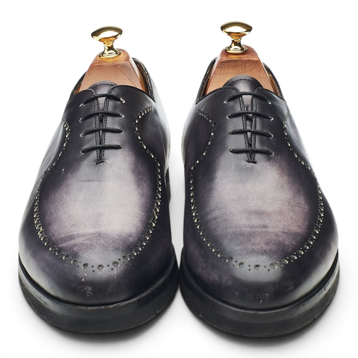 'New Physio Neo Oxford' Grey Patina Leather Wholecut Oxford UK 9.5