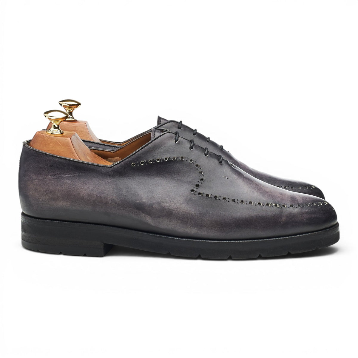 'New Physio Neo Oxford' Grey Patina Leather Wholecut Oxford UK 9.5
