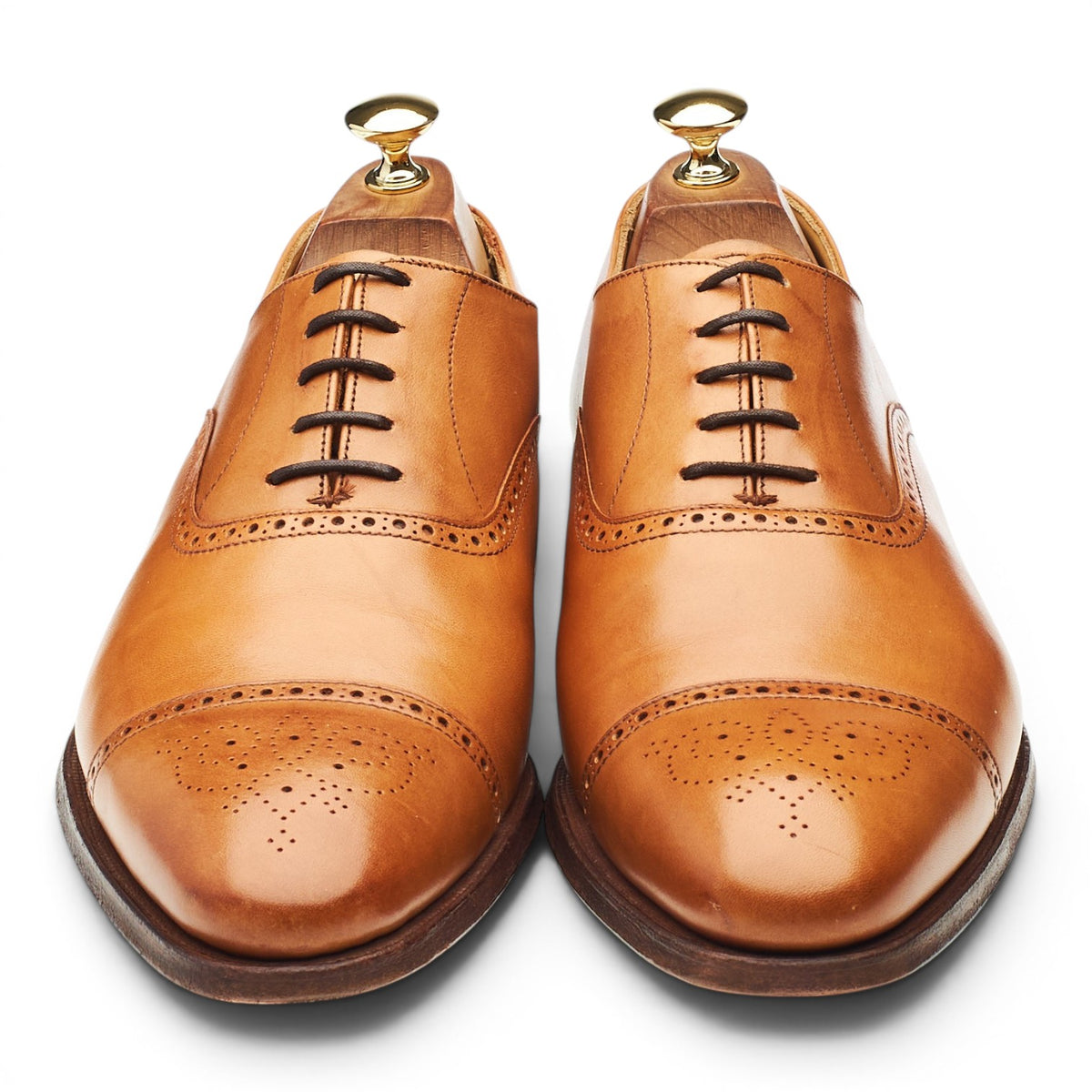 'Malton' Tan Brown Oxford Brogues UK 9.5 E