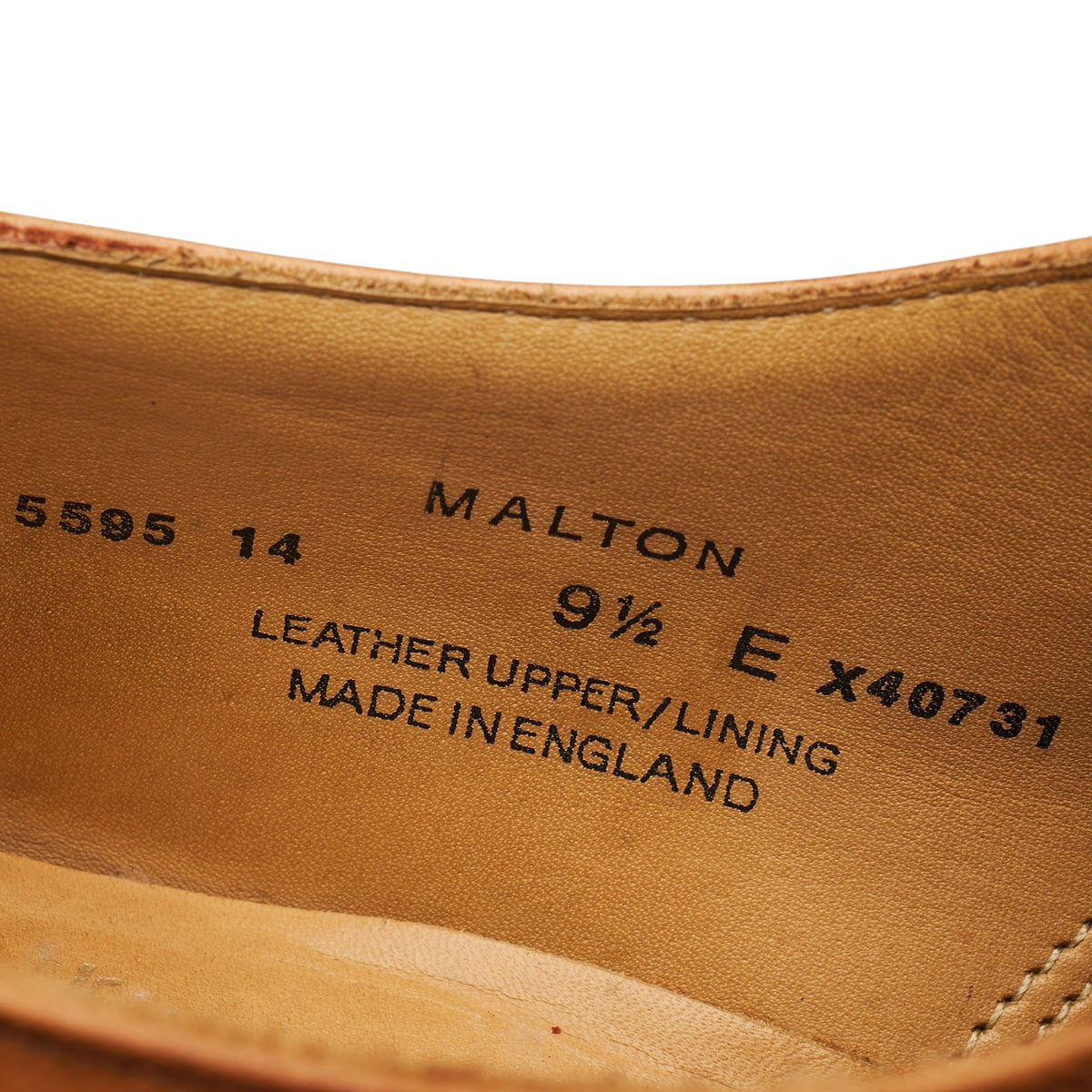 'Malton' Tan Brown Oxford Brogues UK 9.5 E