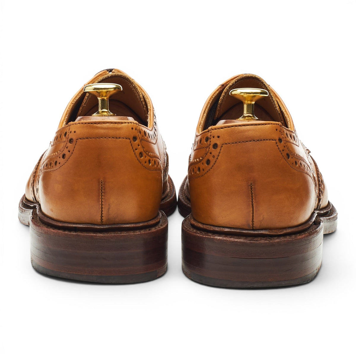 1880 'Chester 2' Tan Brown Leather Derby Brogues UK 8.5 F
