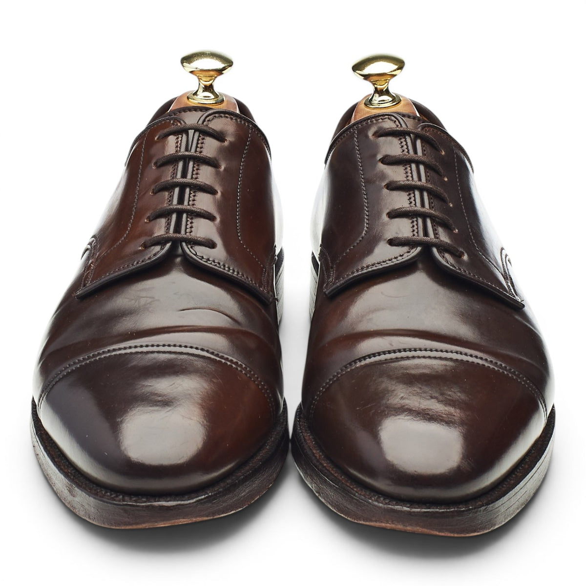 'Bradford' Dark Brown Cordovan Leather Derby UK 7 E