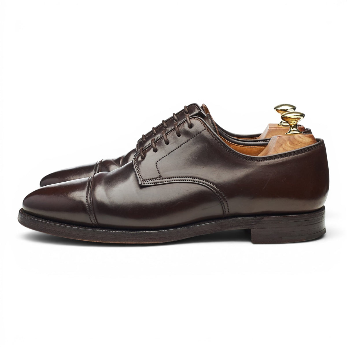 'Bradford' Dark Brown Cordovan Leather Derby UK 7 E