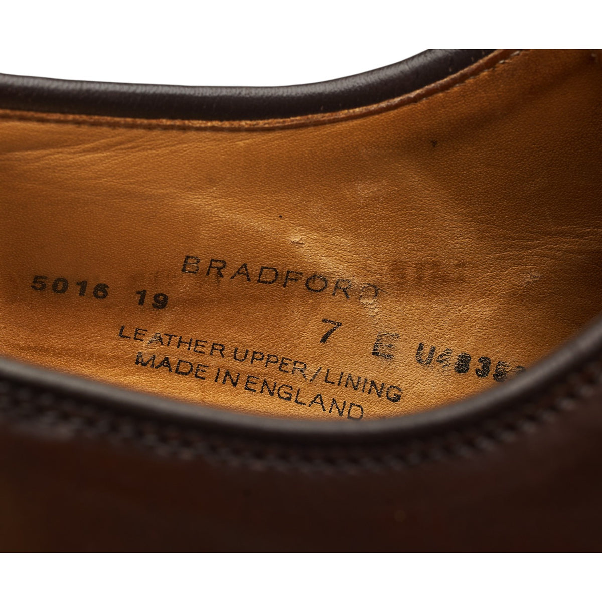 'Bradford' Dark Brown Cordovan Leather Derby UK 7 E
