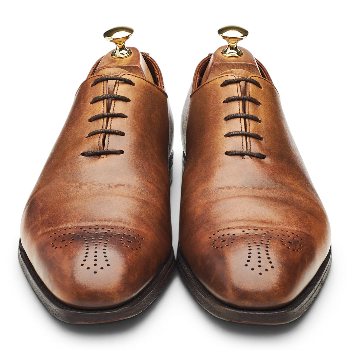 'Weymouth' Brown Leather Wholecut Oxford UK 9.5 E