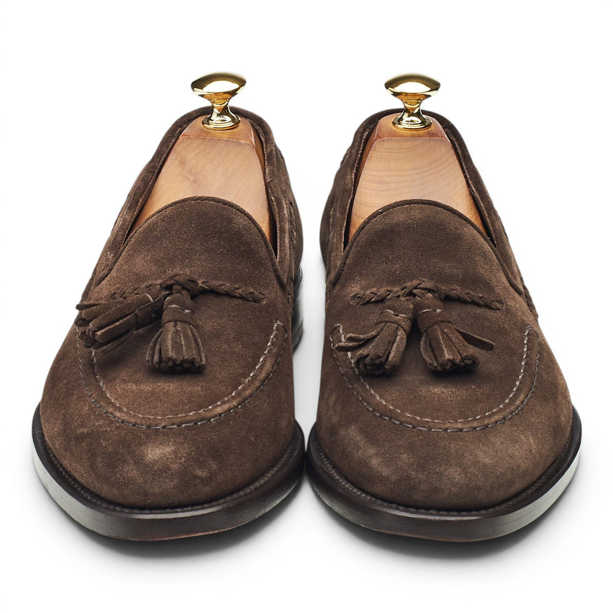 'Beltramm' Brown Suede Tassel Loafers UK 6 EU 40
