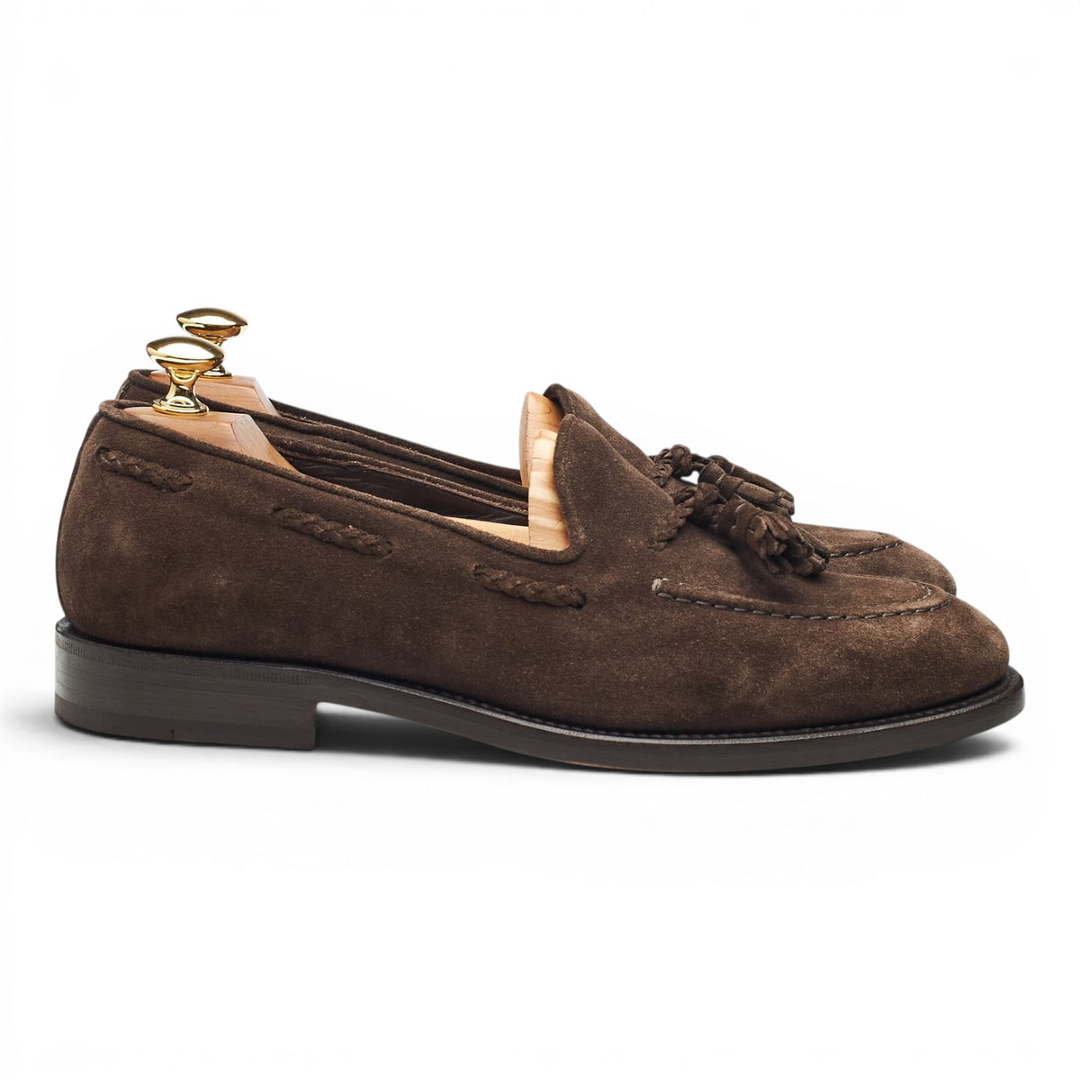 'Beltramm' Brown Suede Tassel Loafers UK 6 EU 40