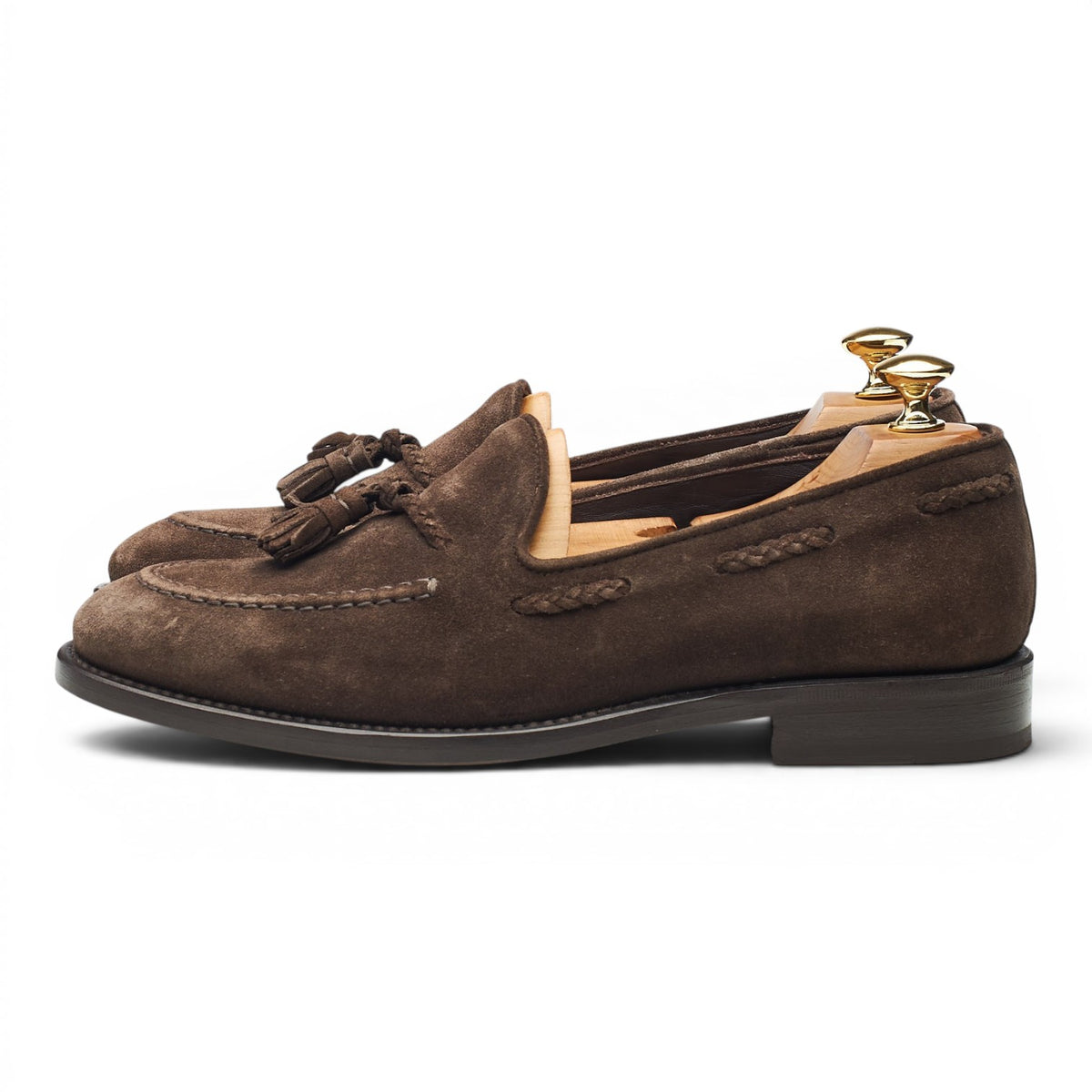 'Beltramm' Brown Suede Tassel Loafers UK 6 EU 40