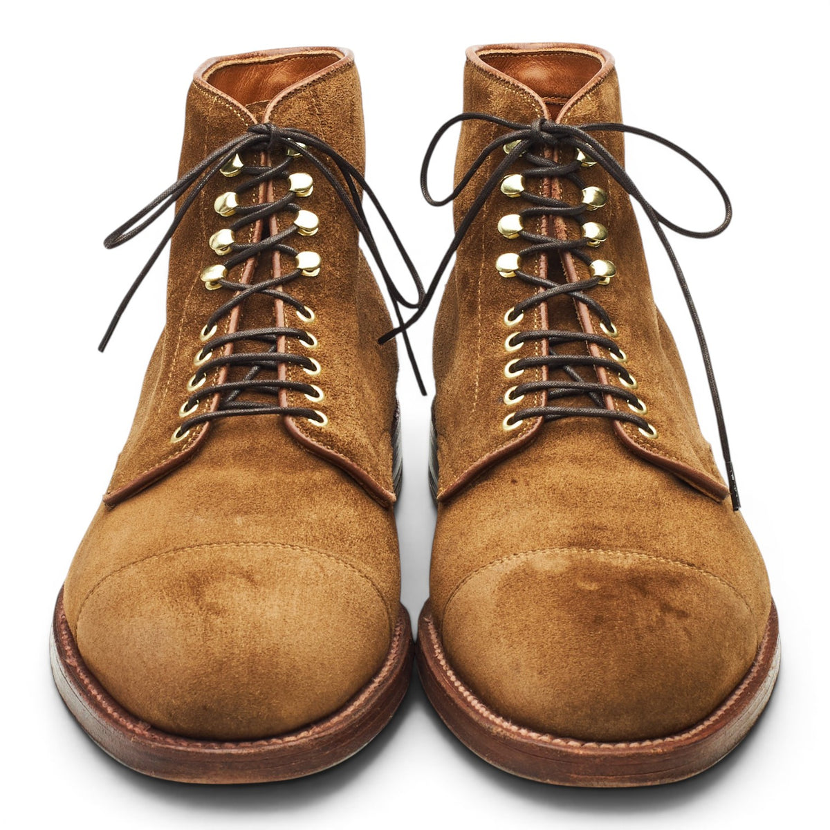 '40672H' Snuff Brown Suede Cap Toe Boots UK 9 US 10 E