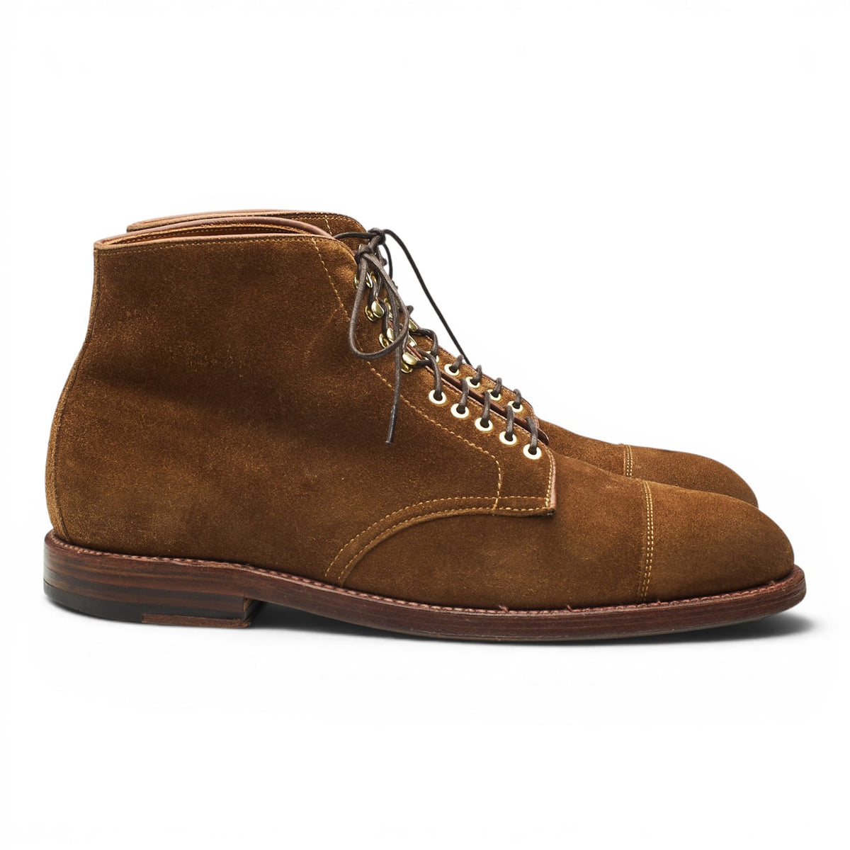 '40672H' Snuff Brown Suede Cap Toe Boots UK 9 US 10 E