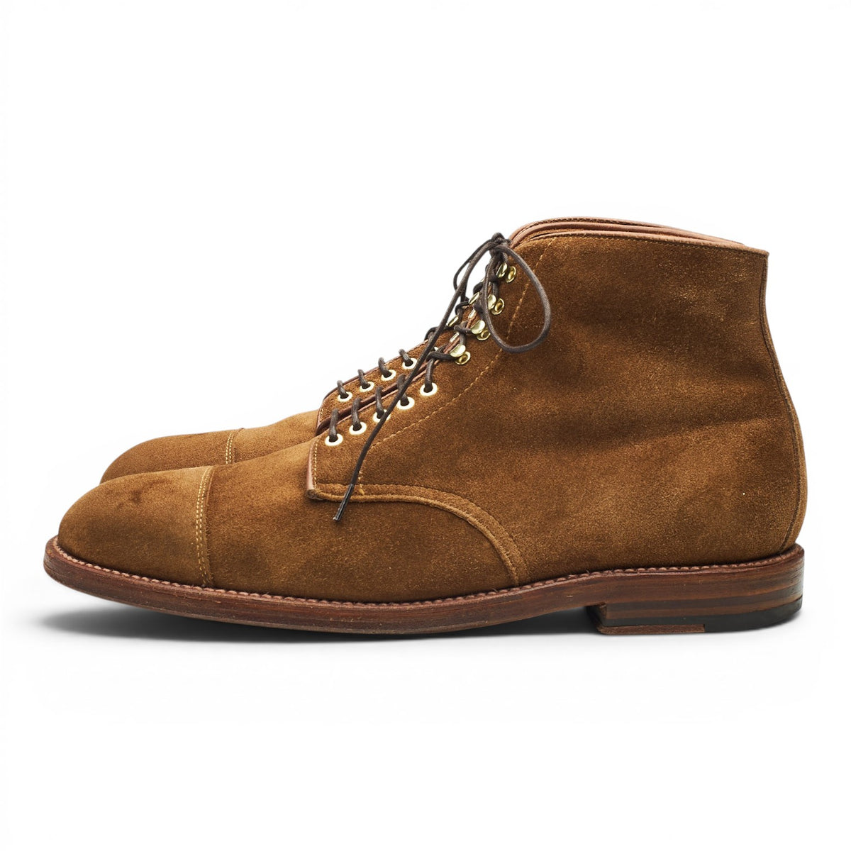'40672H' Snuff Brown Suede Cap Toe Boots UK 9 US 10 E