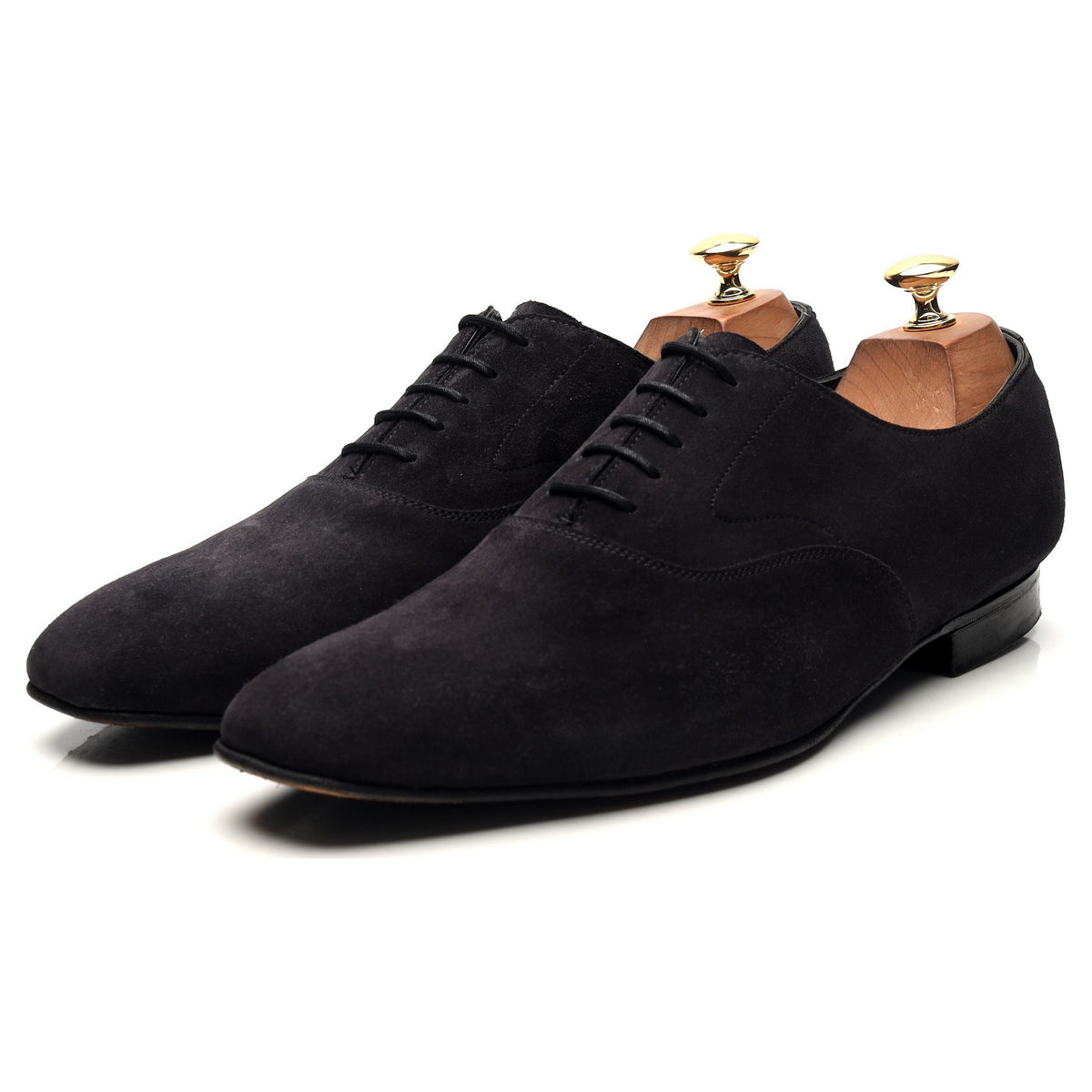 Navy Blue Suede Oxford UK 10 E