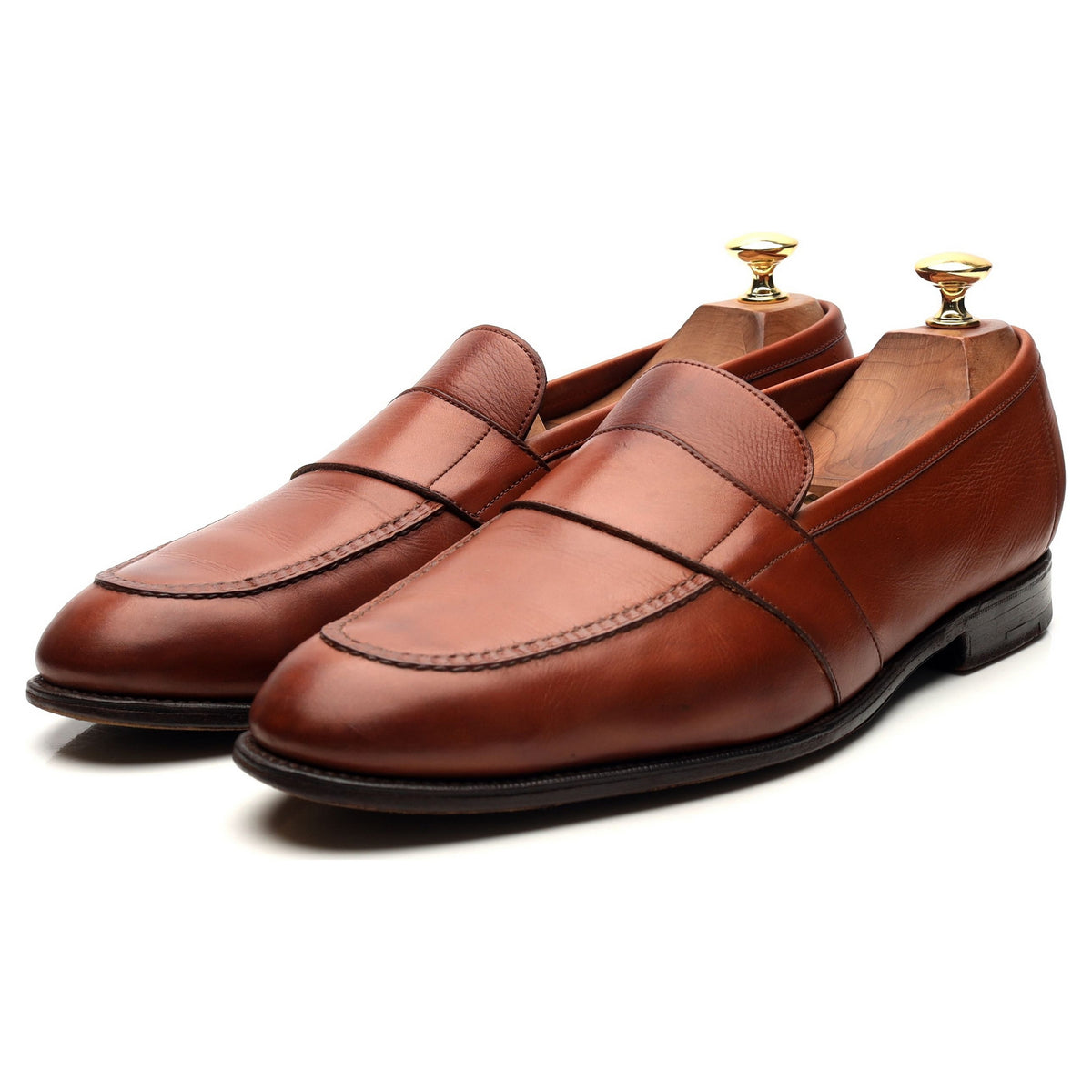 &#39;Buckingham&#39; Tan Brown Leather Loafers UK 9.5 E