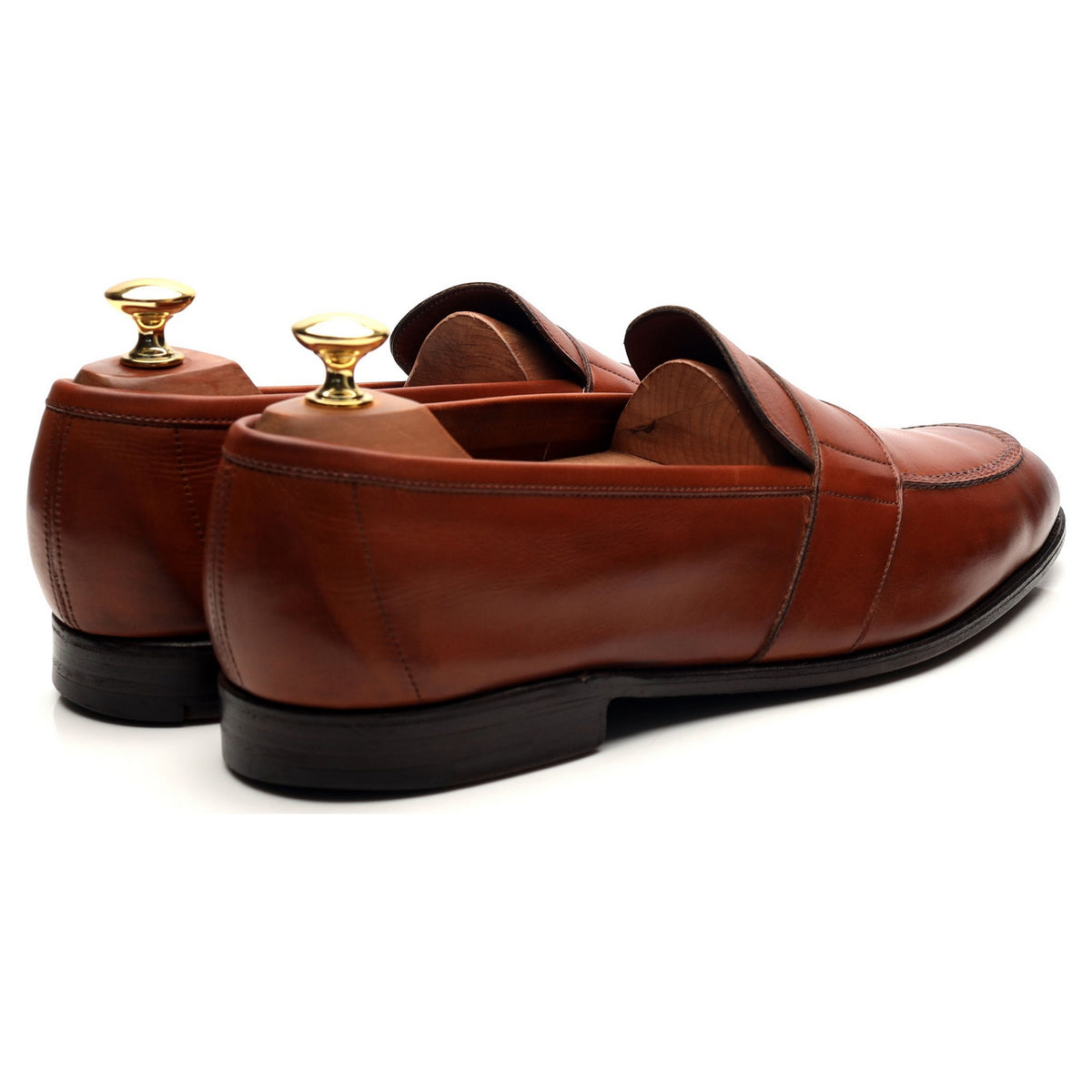 &#39;Buckingham&#39; Tan Brown Leather Loafers UK 9.5 E