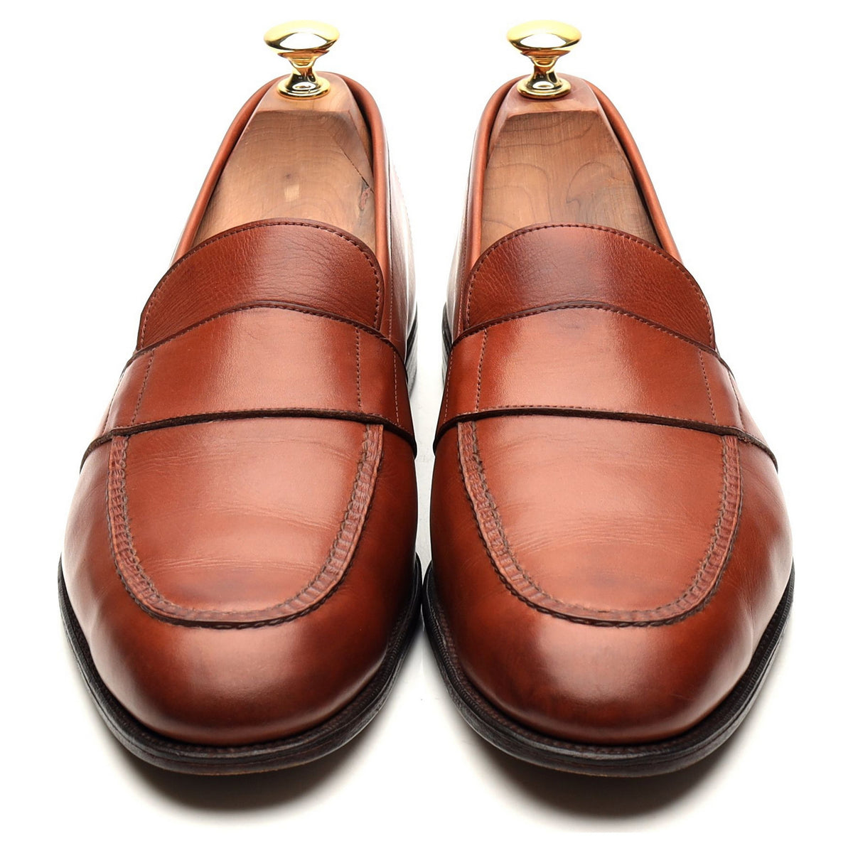 &#39;Buckingham&#39; Tan Brown Leather Loafers UK 9.5 E