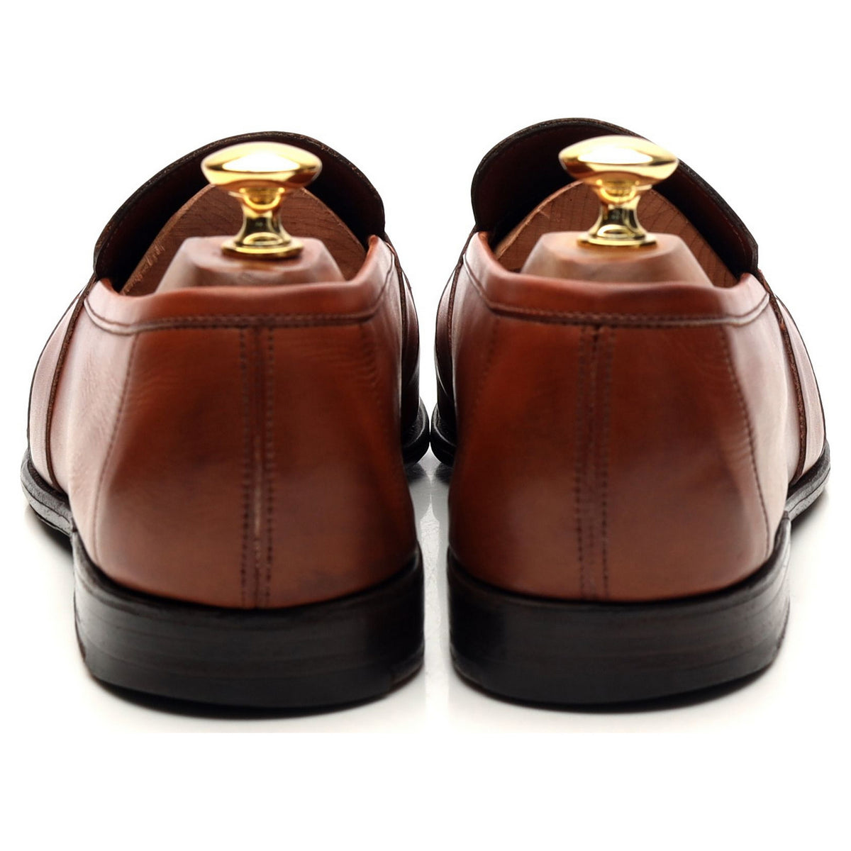 &#39;Buckingham&#39; Tan Brown Leather Loafers UK 9.5 E