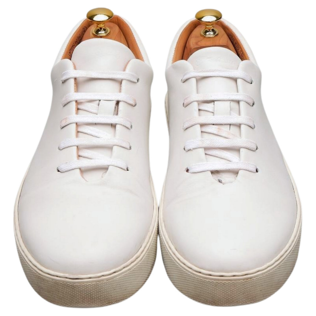 &#39;Upton&#39; White Leather Wholecut Sneakers UK 11 G