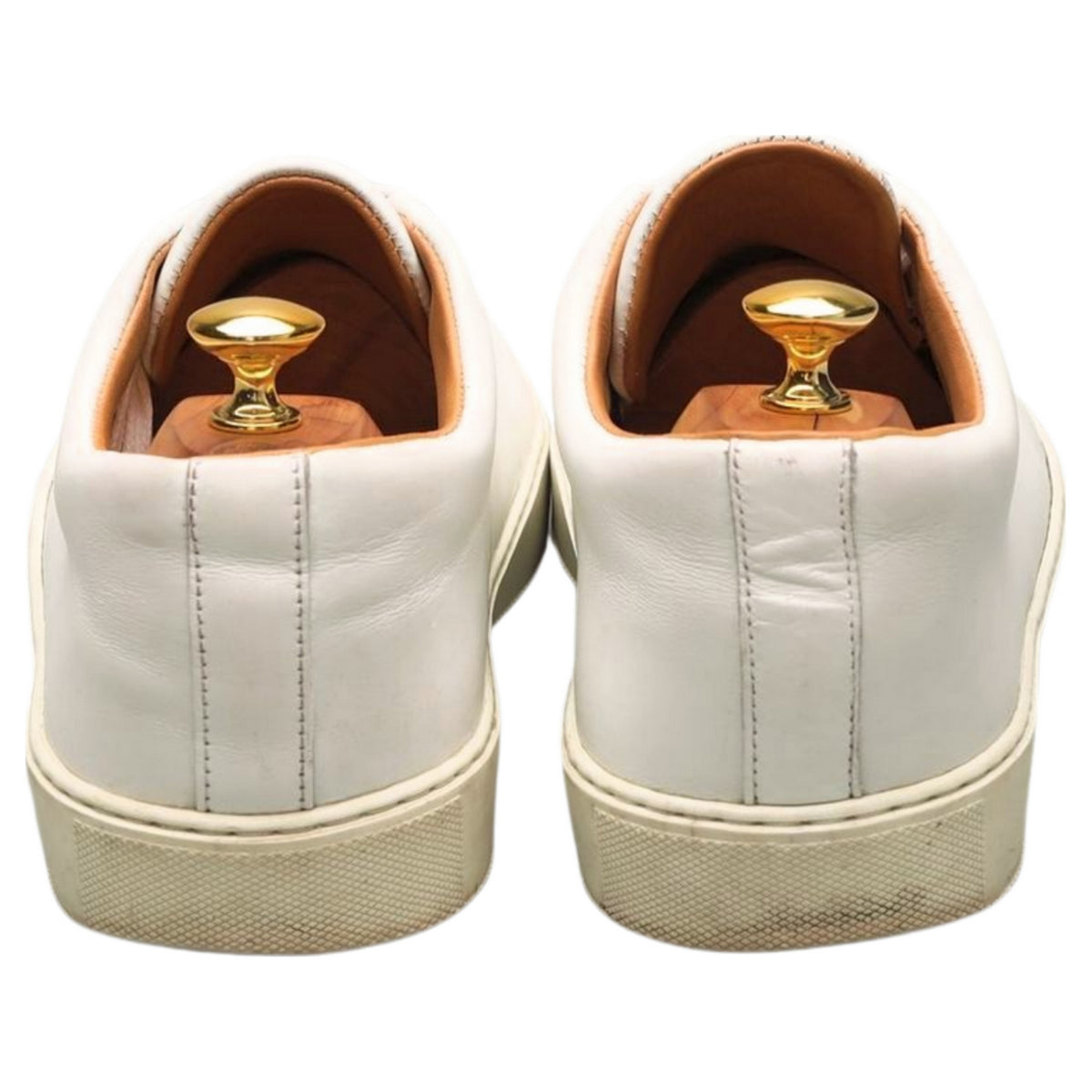 &#39;Upton&#39; White Leather Wholecut Sneakers UK 11 G