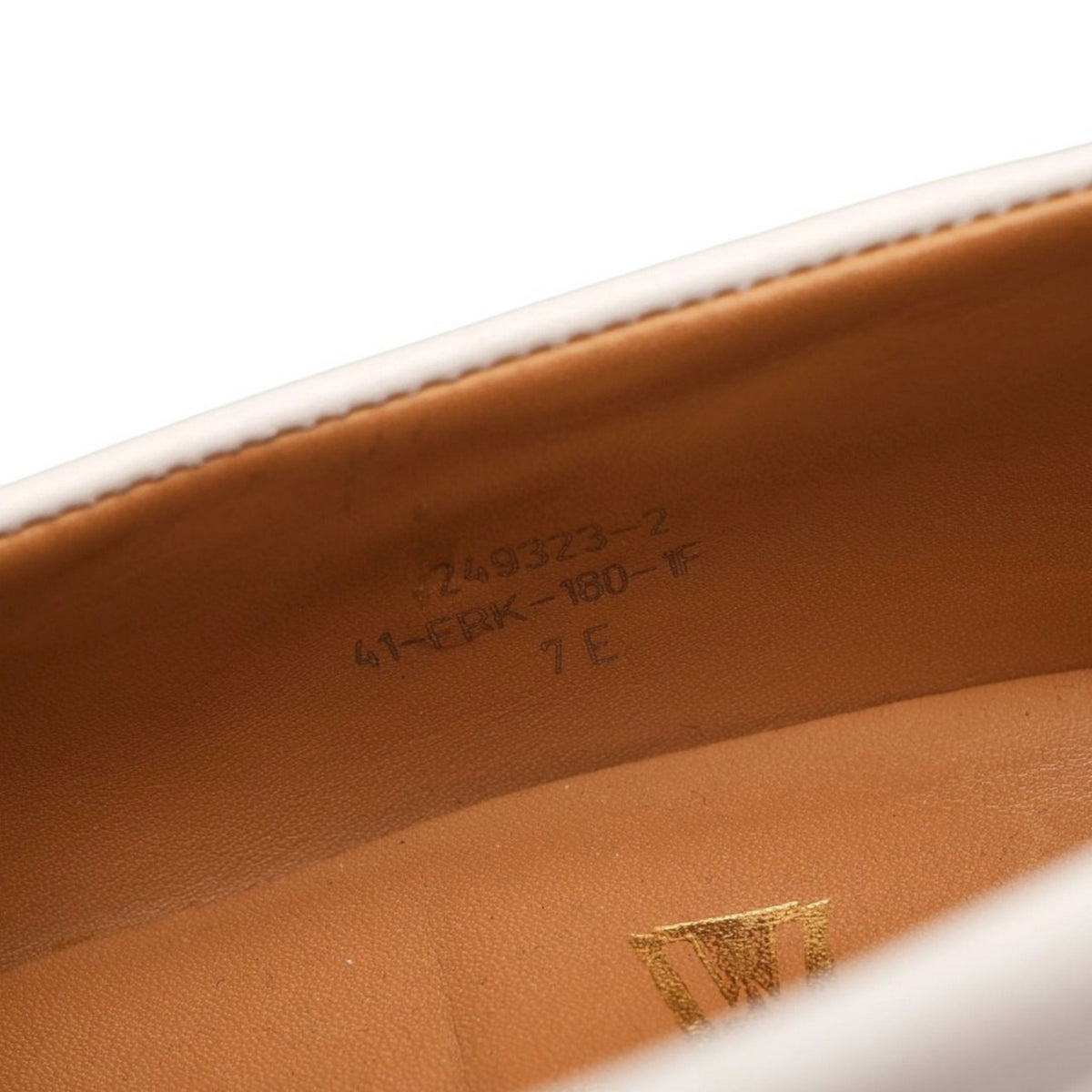 &#39;180 Mocassin&#39; White Leather Loafers 7 E UK 8