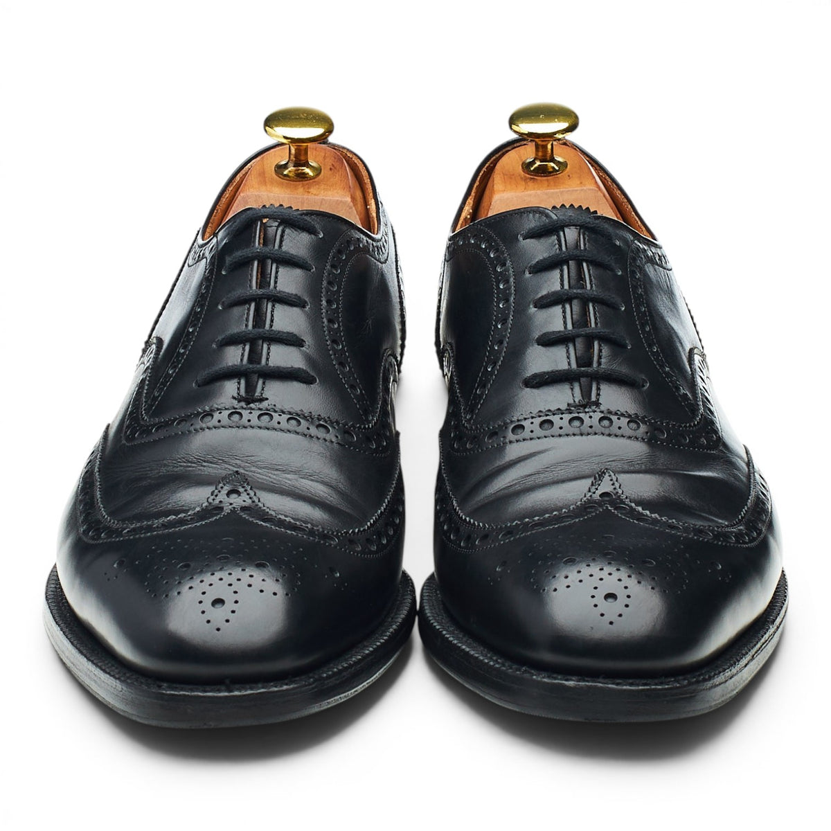 'Chetwynd' Black Leather Oxford Brogues UK 8 F