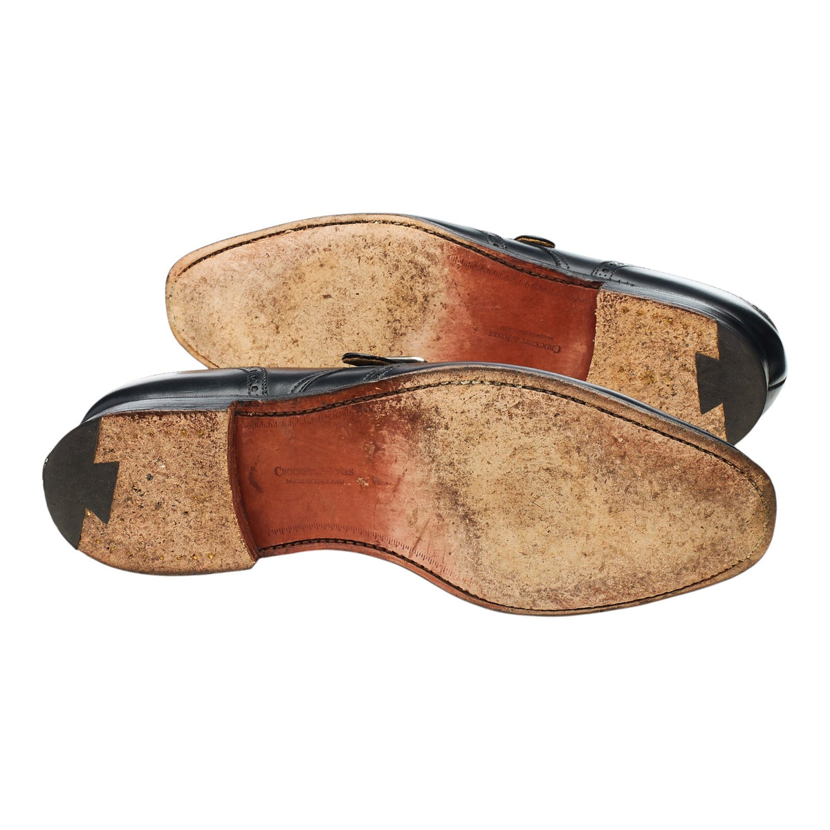 'Chalfont' Black Leather Monk Strap UK 10 E