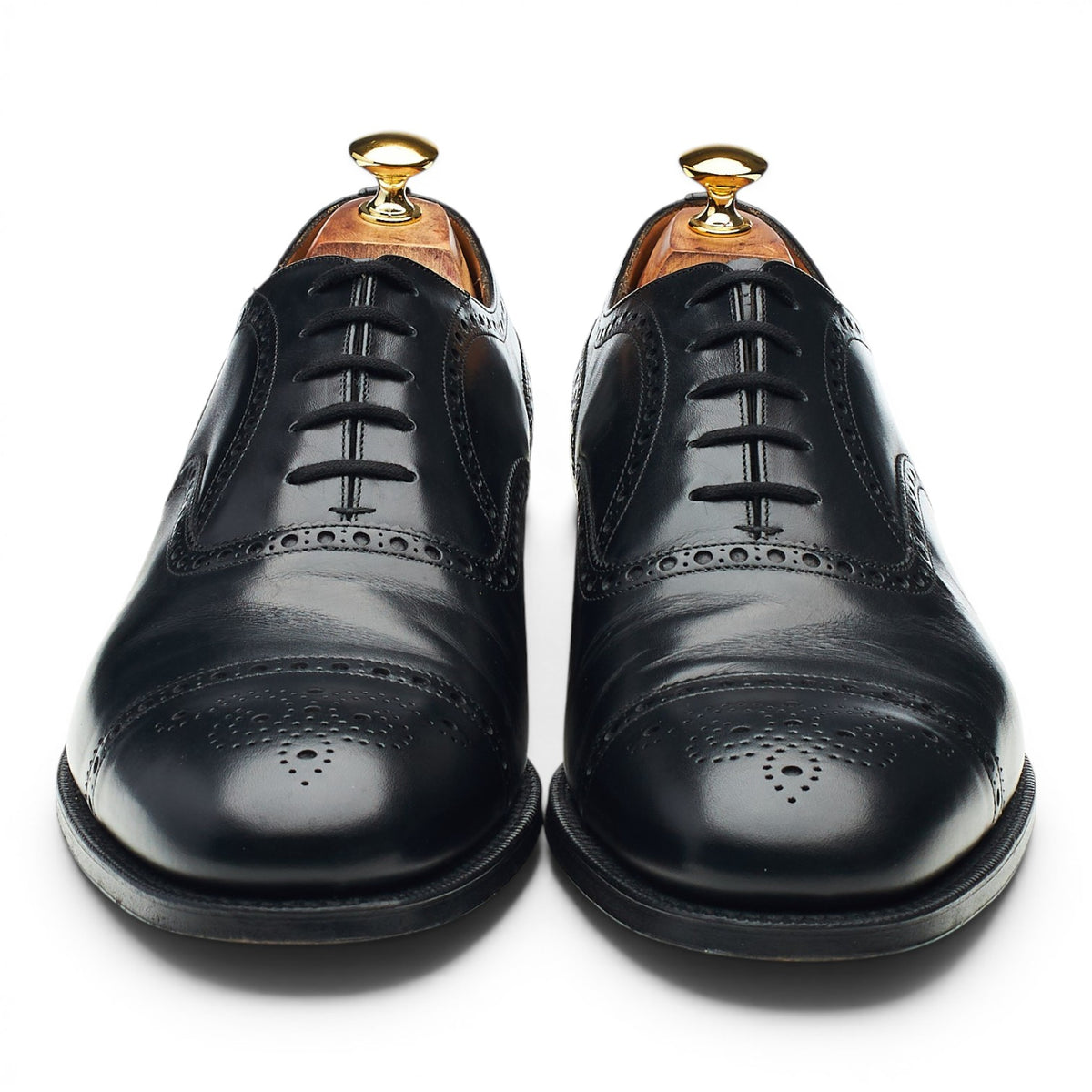 'Diplomat' Black Leather Oxford Brogues UK 10.5 G
