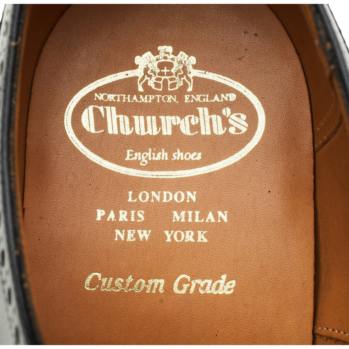 'Diplomat' Black Leather Oxford Brogues UK 10.5 G
