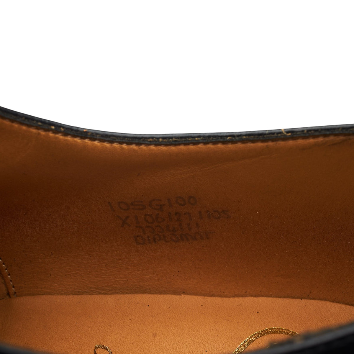 'Diplomat' Black Leather Oxford Brogues UK 10.5 G