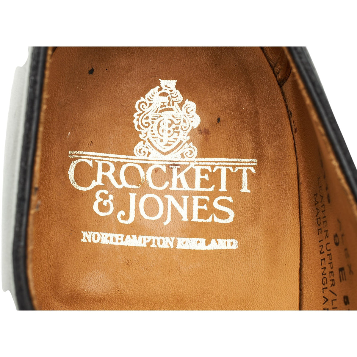 'Alex' Black Leather Wholecut Oxford UK 9 E