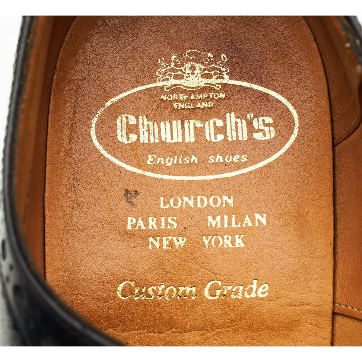 'Chesham' Black Leather Oxford Brogues UK 8.5 G