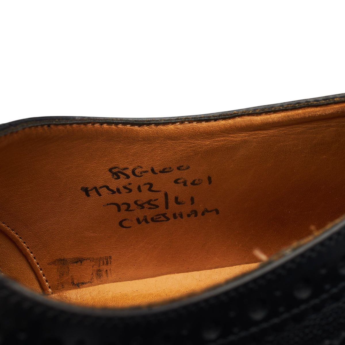'Chesham' Black Leather Oxford Brogues UK 8.5 G
