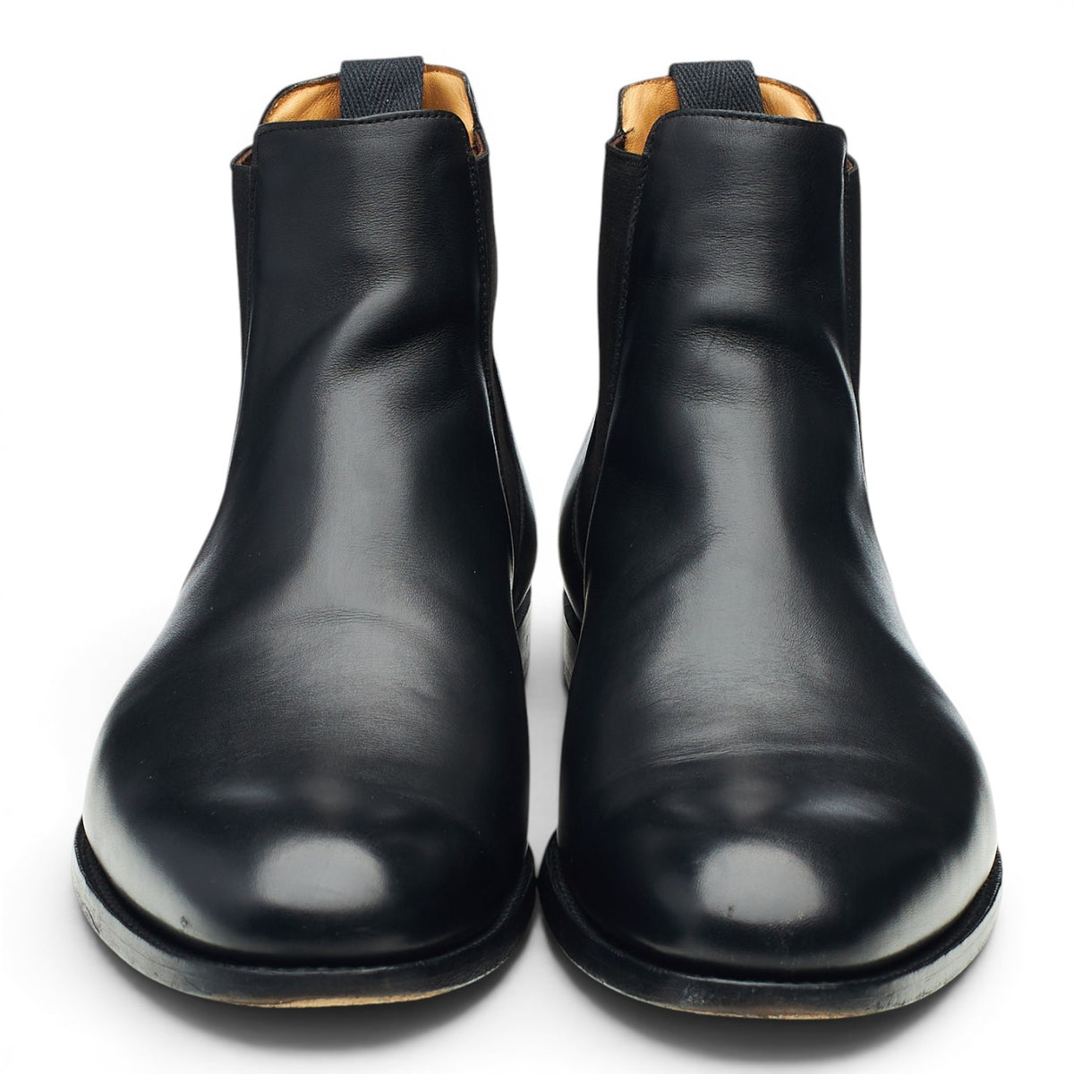 'Houston' Black Leather Chelsea Boots UK 11 F