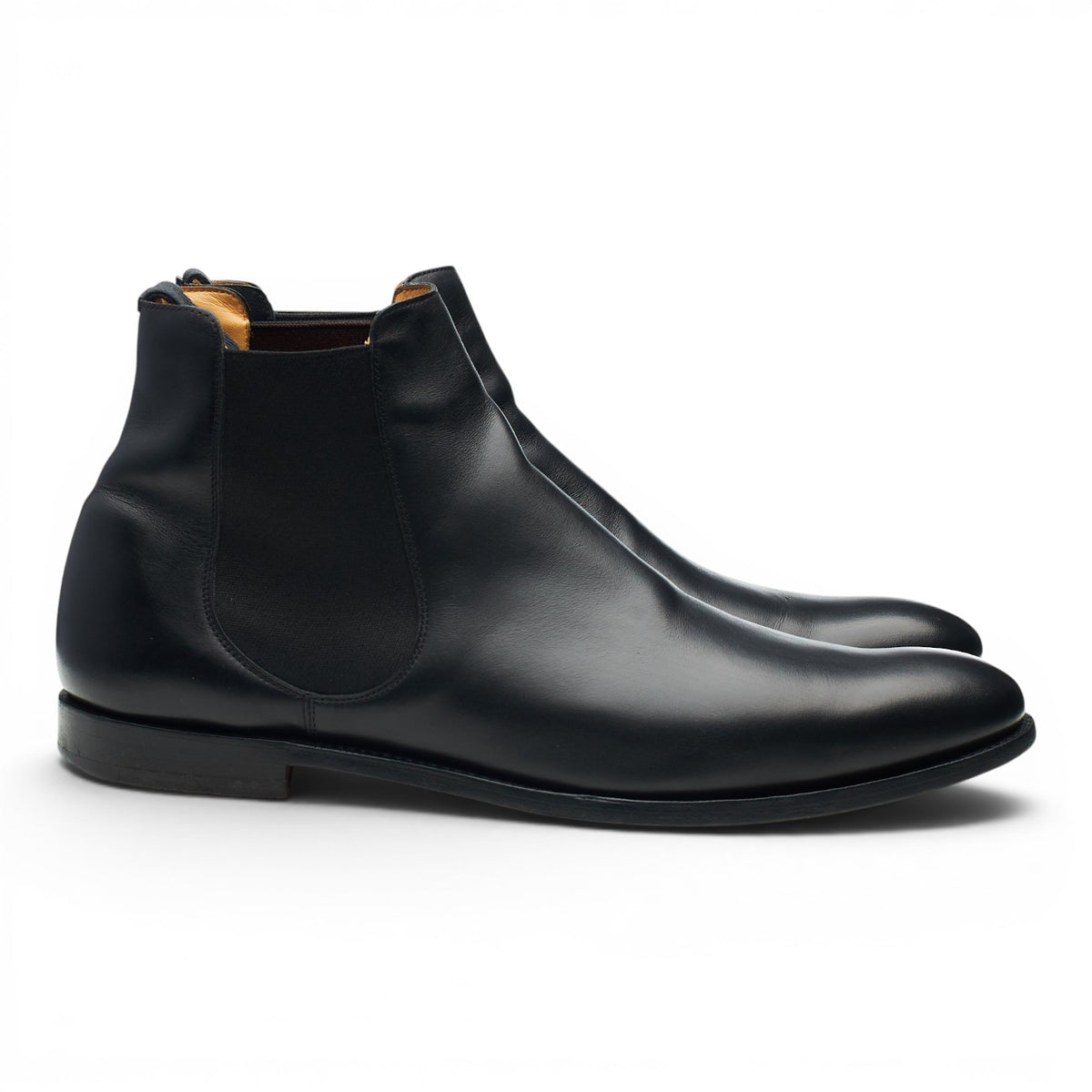 'Houston' Black Leather Chelsea Boots UK 11 F