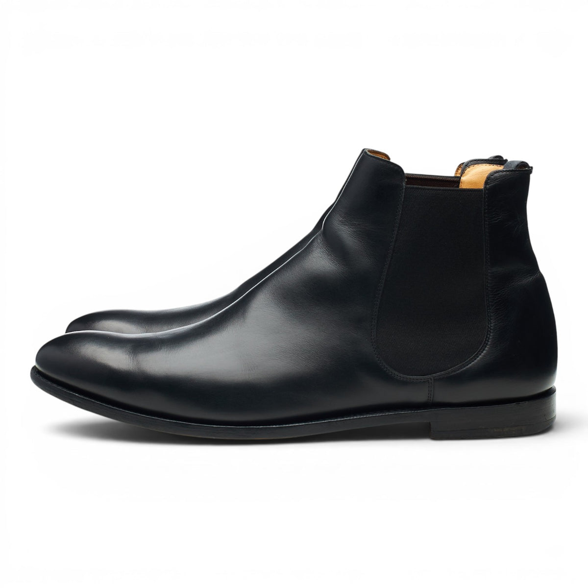 'Houston' Black Leather Chelsea Boots UK 11 F