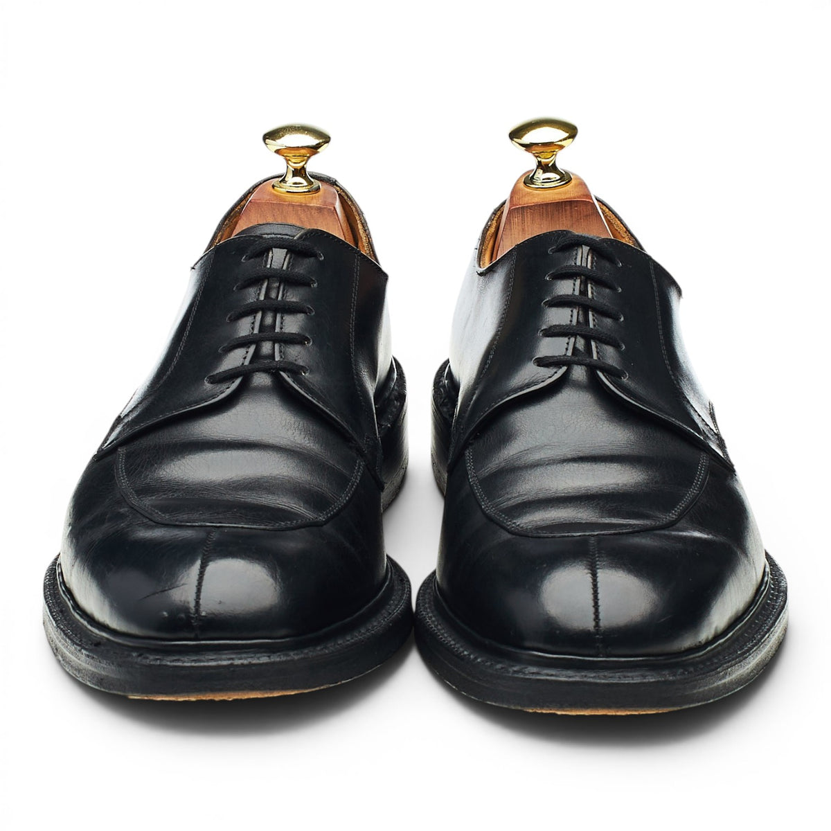 'Carne' Black Leather Split Toe Derby UK 8 F