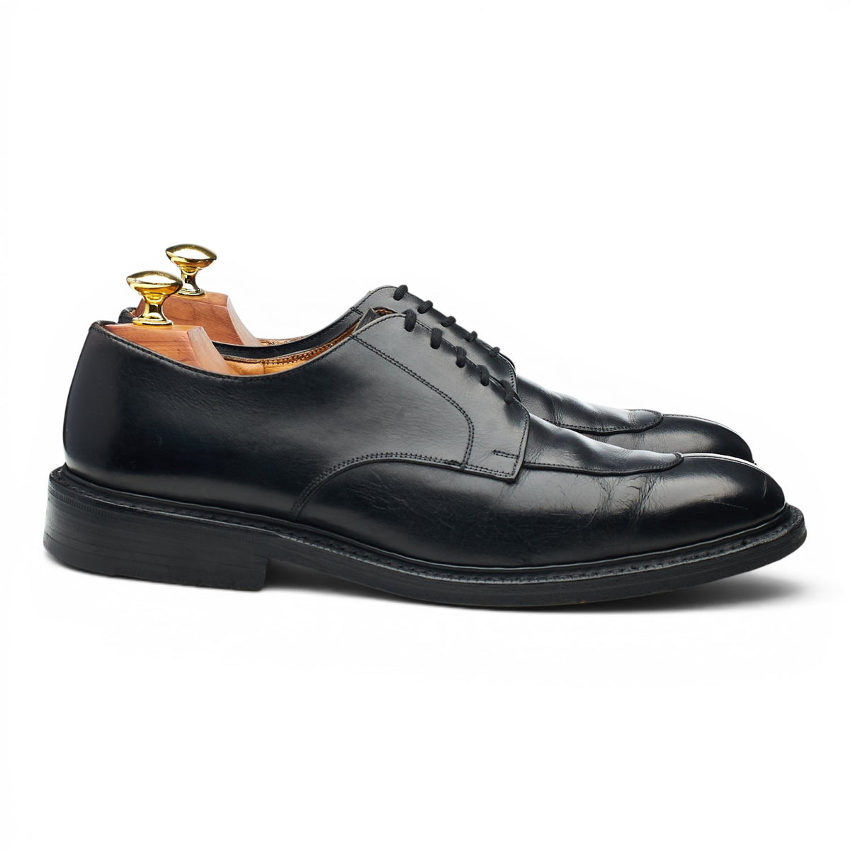 'Carne' Black Leather Split Toe Derby UK 8 F