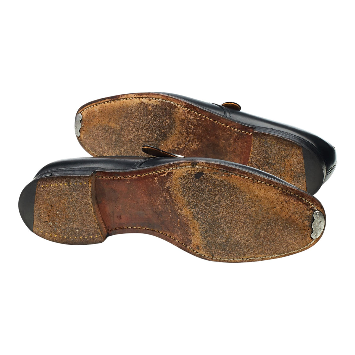 'Becket' Black Leather Monk Strap UK 8.5 F