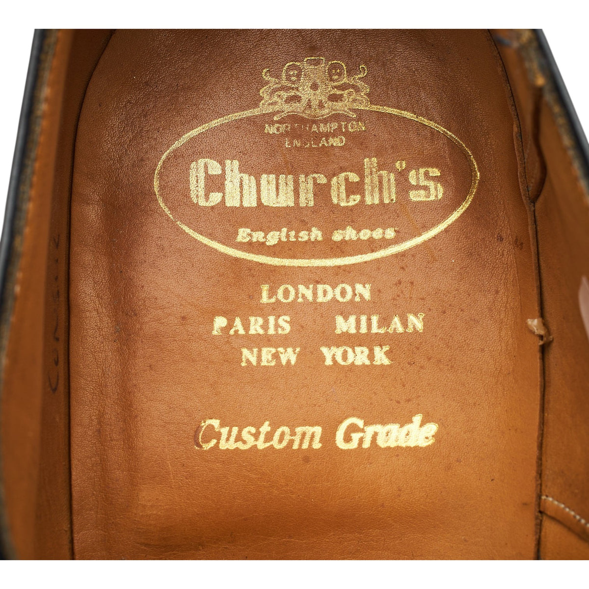 'Consul' Black Leather Oxford UK 9 F