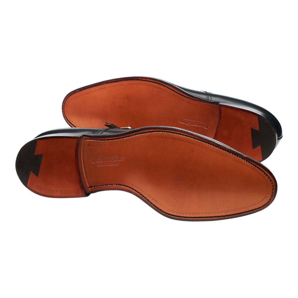 'Melbourne' Black Leather Double Monk Strap UK 10 E