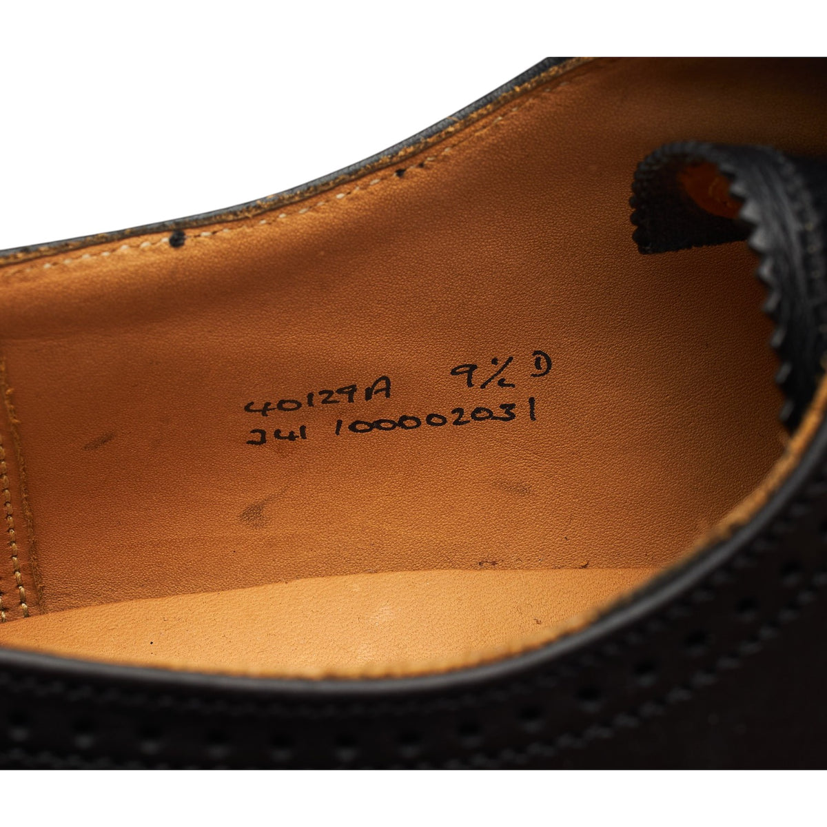 Peal & Co Black Leather Oxford Brogues UK 8.5 US 9.5 D