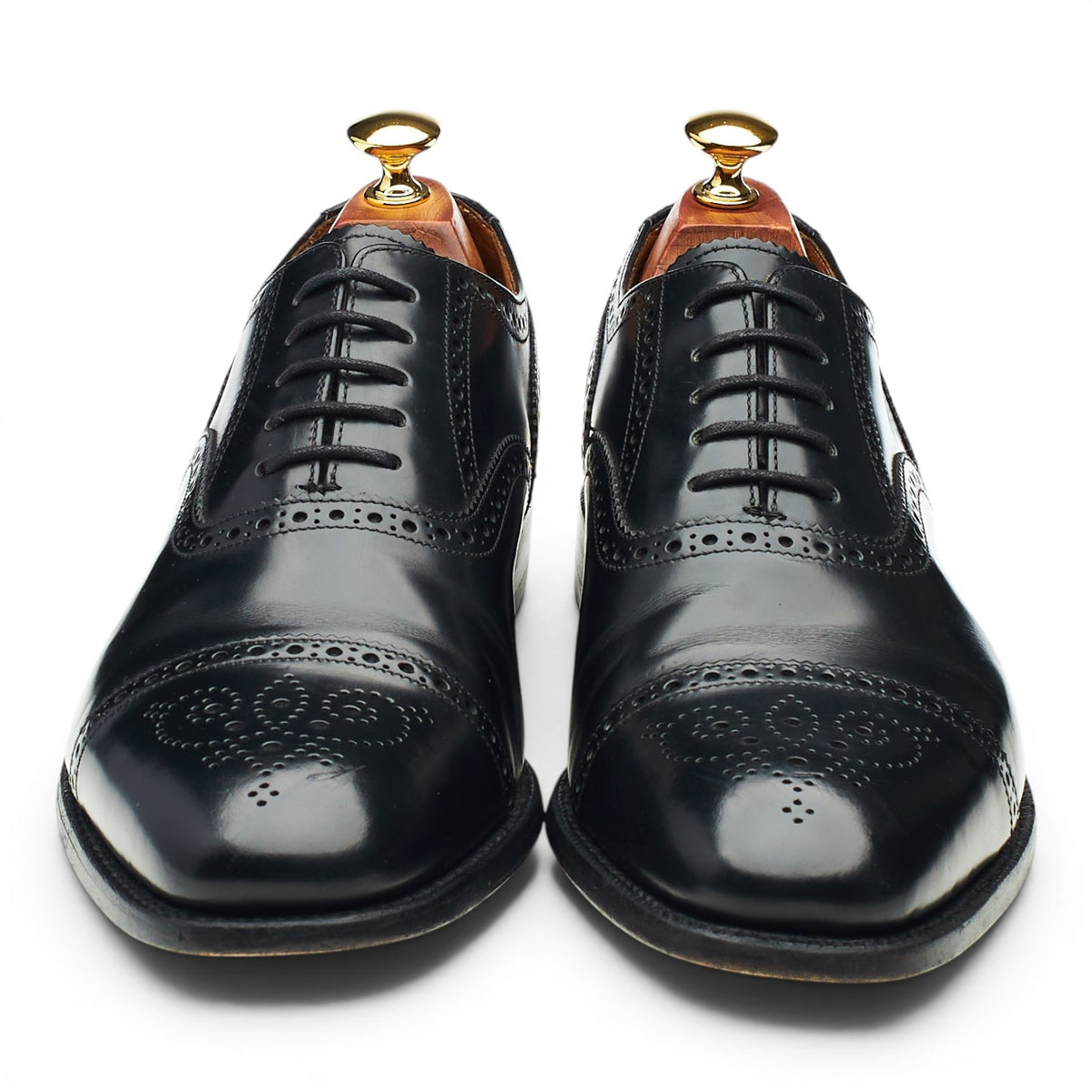 '201B' Black Leather Oxford Brogues UK 9 F