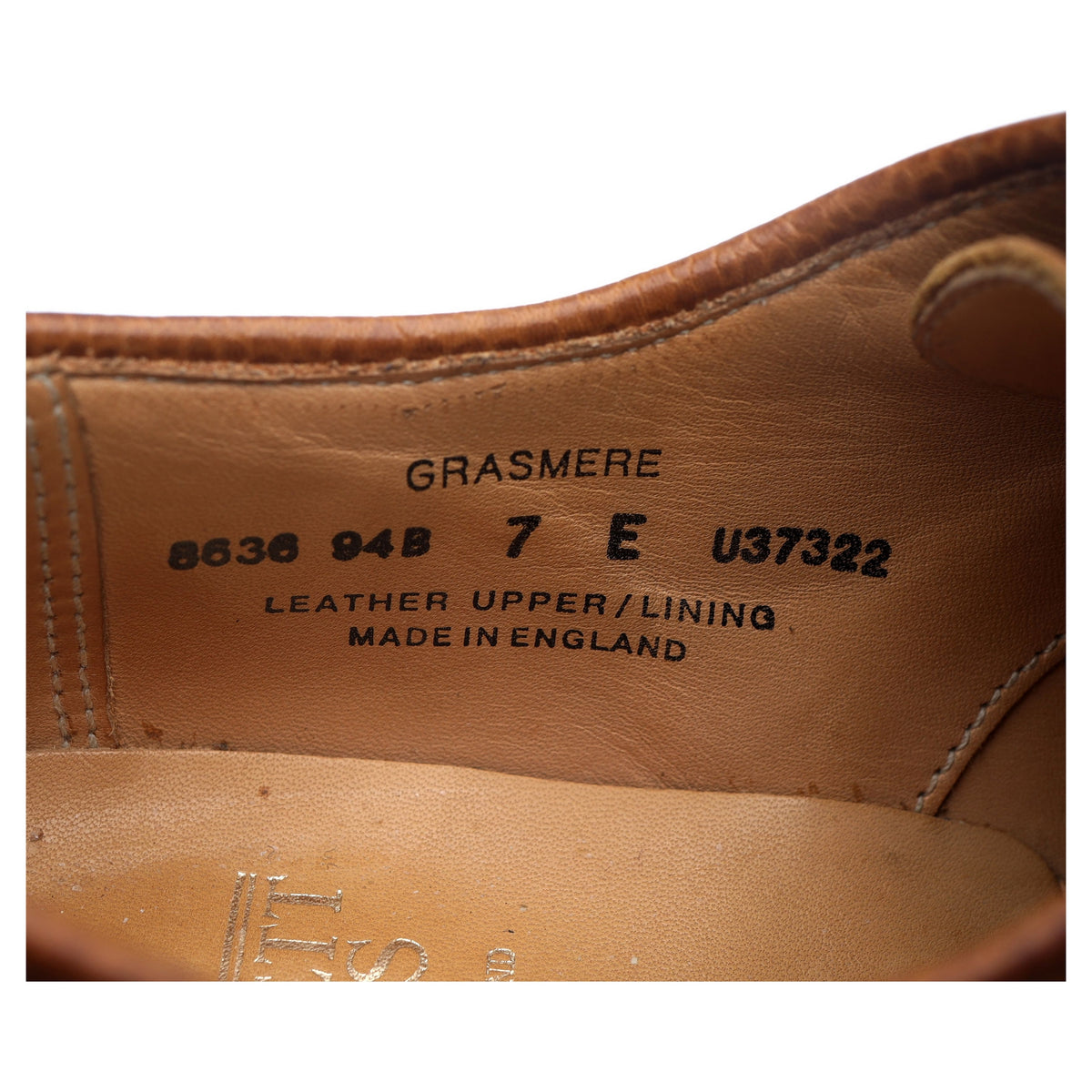 &#39;Grasmere&#39; Tan Brown Leather Derby UK 7 E