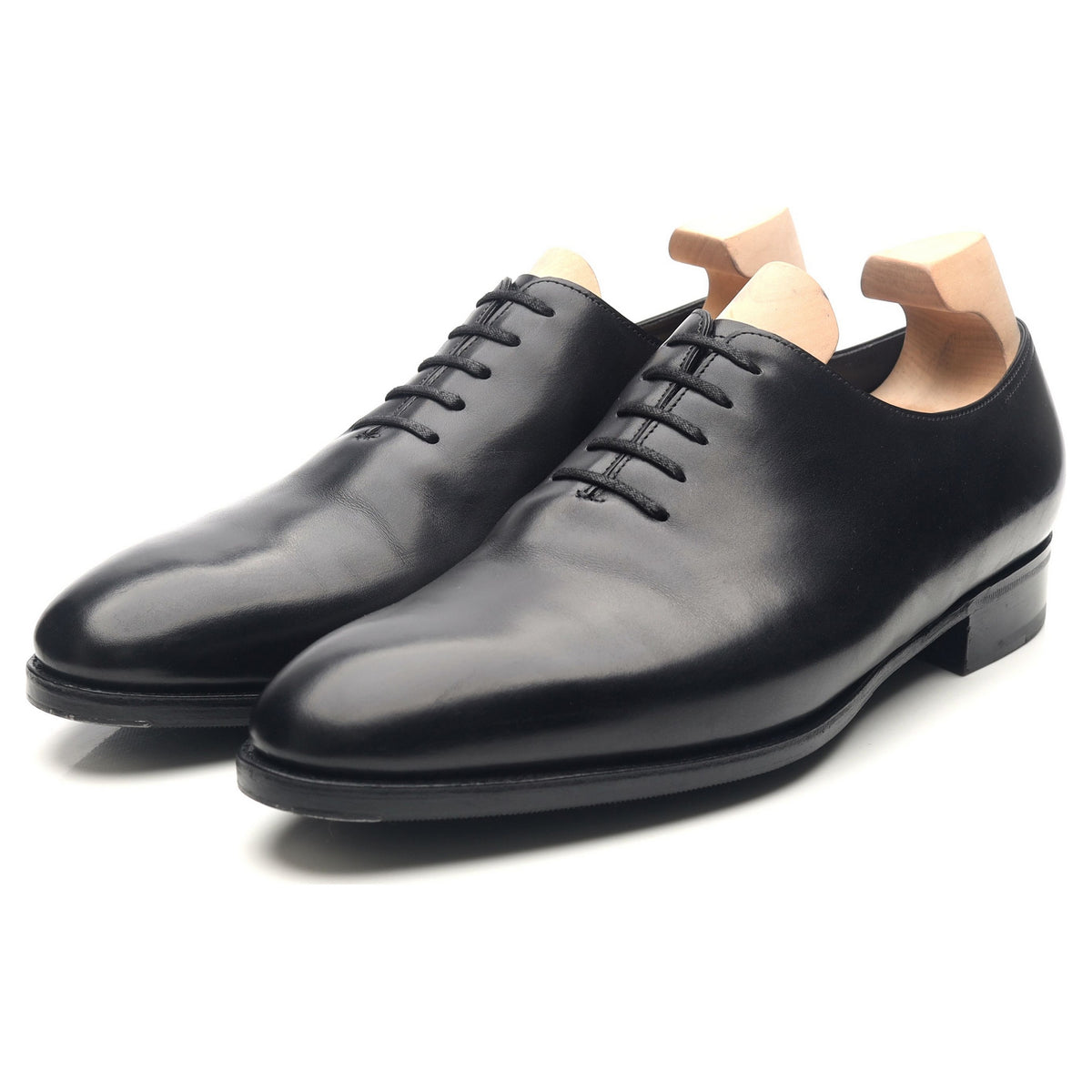 &#39;Marldon&#39; Black Leather Wholecut Oxford UK 9 E