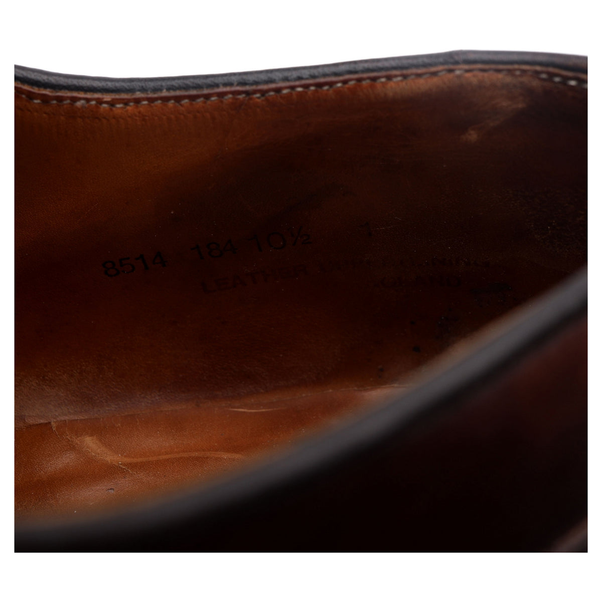 Dark Brown Leather Split Toe Derby UK 10.5